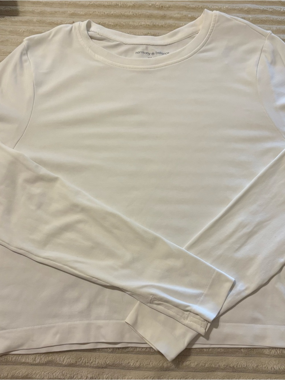 Harmony & Balance White Long Sleeve Tee